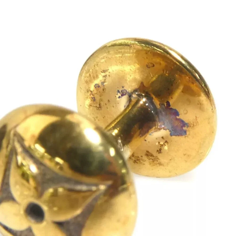 Auth LOUIS VUITTON Cufflinks Gold Metal M30974 -